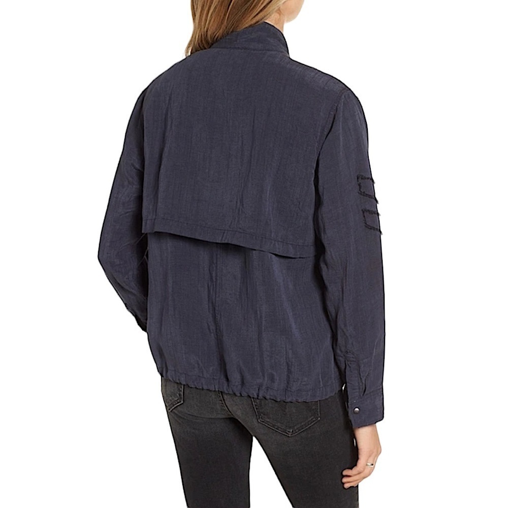 Rails Navy Halifax Drawstring Zip Front Jacket Size Small - Picture 2 of 16